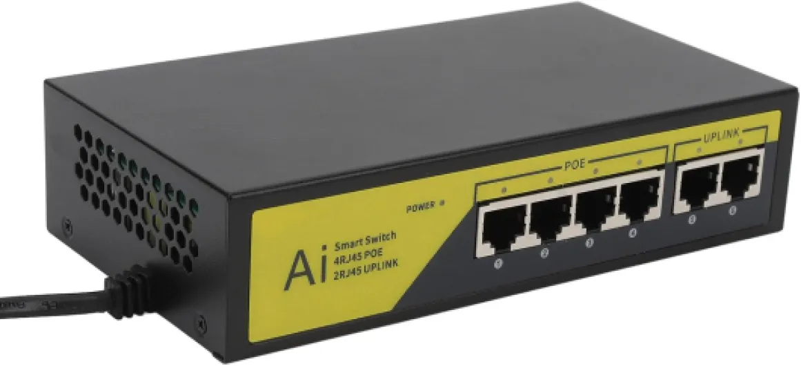 Cube de Commutateur du Réseau Ethernet, Hauteur de stabilité de stabilité de 6 Portes pour Les Systèmes de Contrôle d'accès au Bureau des Partis Démocratiques PD (Prise UE)