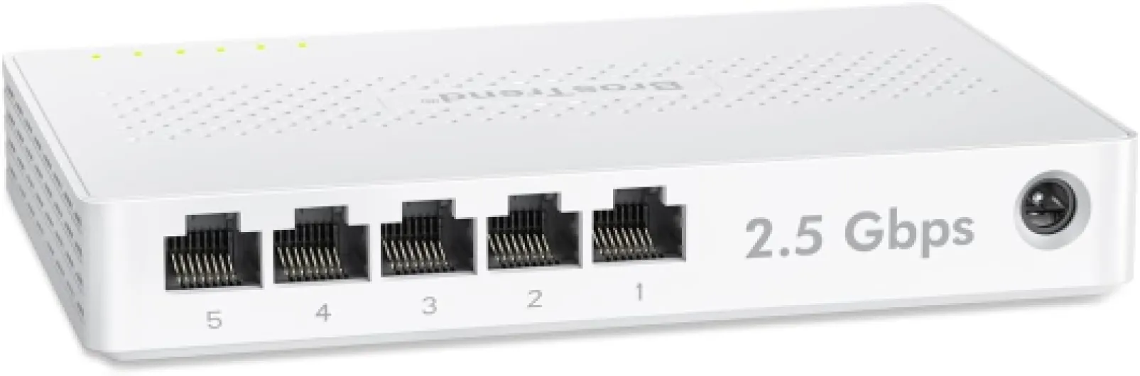 2.5G Switch Ethernet 5 Ports, Switch RJ45 2.5Gb Unmanaged, 5X 2.5G Base-T Ports, Commutateur Réseau Compatible avec 100/1000/2500Mbps PC NAS, Plug-and-Play sans Ventilateu, Protection à Vie