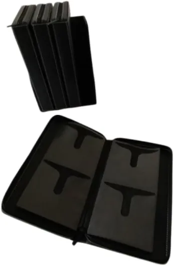 Coffret de 4 étuis de Rangement pour 48 DVD ou CD avec Fermeture Éclair - Soit 192 Cd/DVD - Idéal pour un usage personnel ou professionnel.