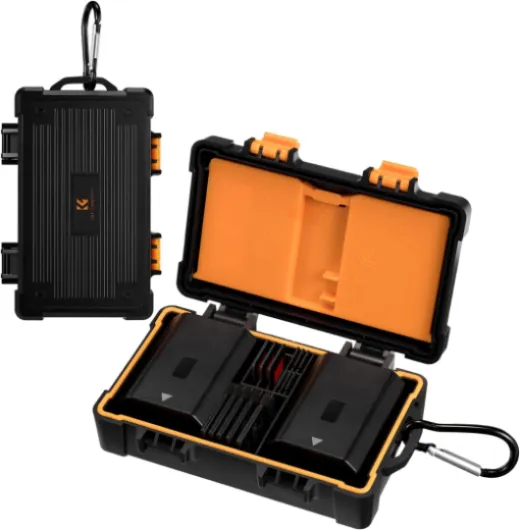 K&F CONCEPT Étui Carte Mémoire Rangement Boîte Coffret pour Batterie Carte SD TF XQD/CF/CFB CF-A Étanche Résistant aux Chocs