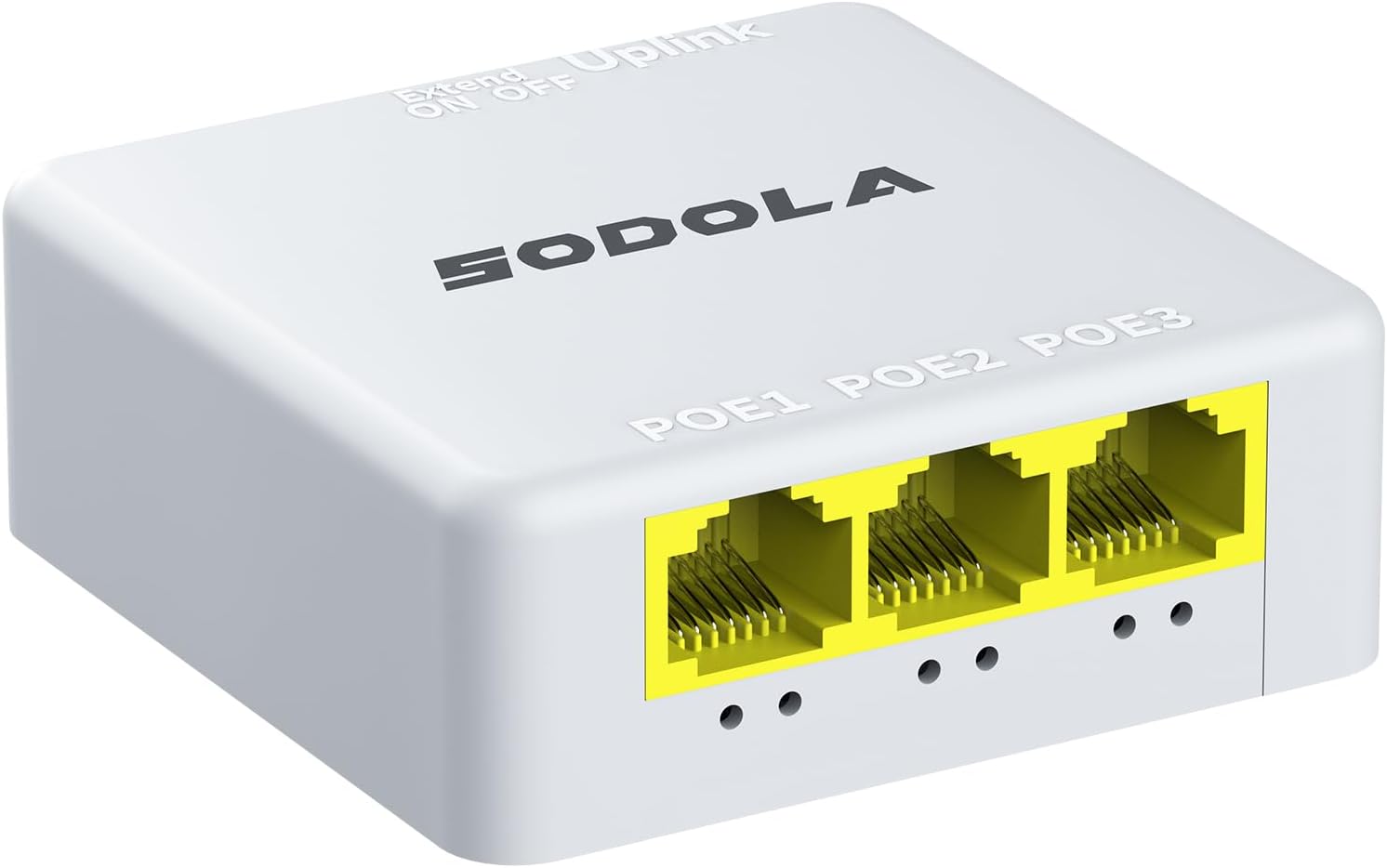 Extendeur PoE Gigabit 4 Ports, 1 PoE dans 3 Sorties PoE, répéteur PoE IEEE 802.3 AF/at 30 W avec commutateur PoE Mural 10/100/1000 Mbps POE013GS