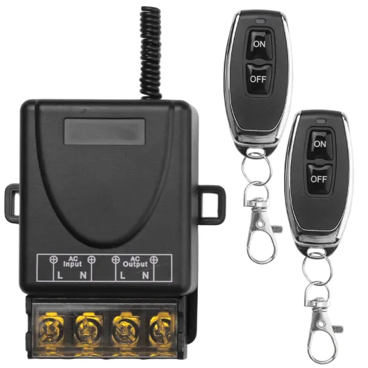 433Mhz Commutateur de Télécommande Sans Fil, AC 240V/230V/220V 30A Interrupteur de Télécommande Relais Récepteur pour Pompe à Eau, Appareils Ménagers, Lumière, Électroménagers, Irrigation Agricole