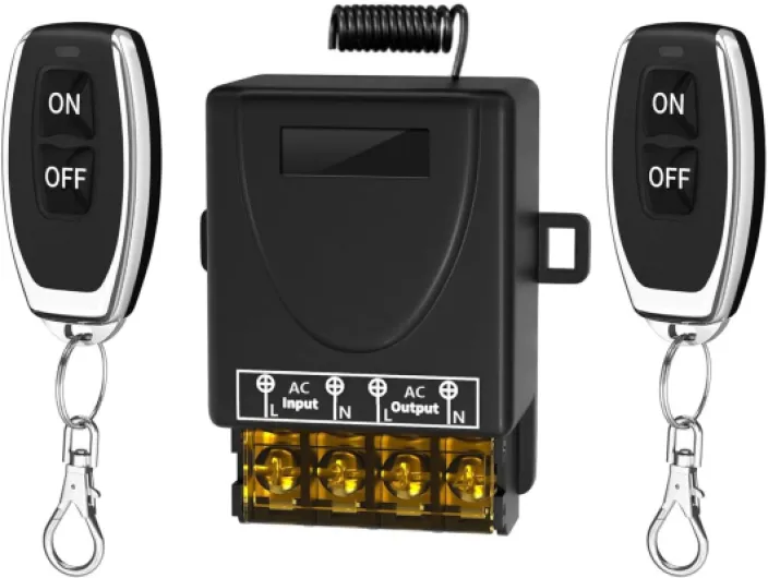 Gebildet Commutateur de télécommande sans fil 220 V AC80~265 V 30 A Commutateur de relais 433 MHz RF Commutateur à distance pour pompes lumineuses, appareils ménagers, systèmes de sécurité (100m) 80-265VAC
