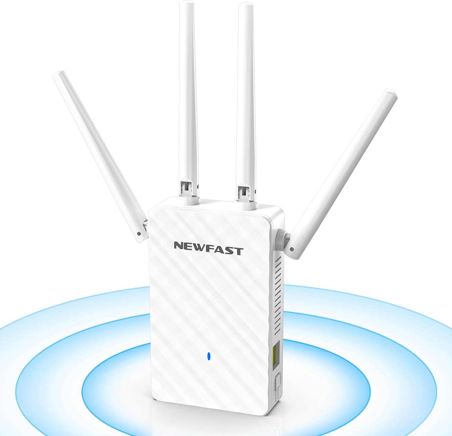 Répéteur WiFi Puissant RE516, Amplificateur WiFi 300Mbps 2.4GHz WiFi Extender avec 4 Antennes,N300 Repetiteur Couvre jusqu'à 100㎡, Compatible avec Toutes Les Box Internet Blanc