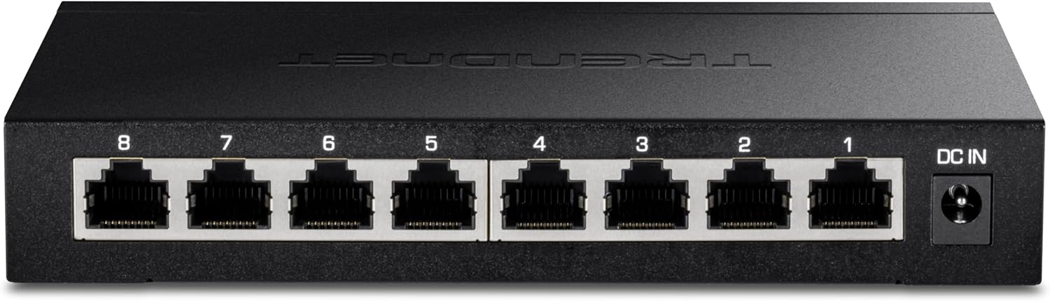 , TEG-S380, Commutateur de Jeu Non géré Multi-gigabit 8 Ports 2,5 Gbit/s, 8 Ports 2,5 GBASE-T, répartiteur Ethernet, Noir 2.5G