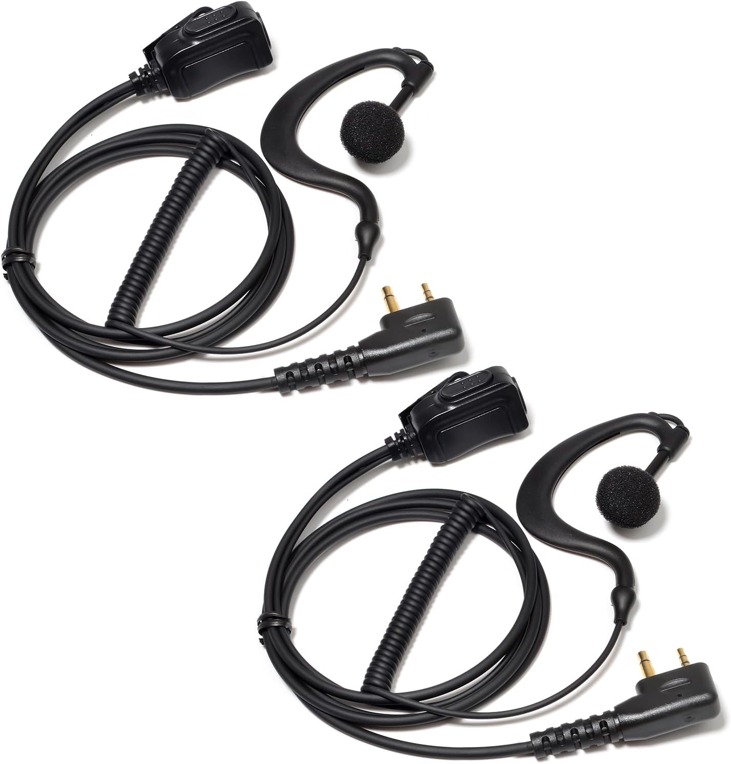 Oreillette radio G7 G7 XTR G9 Pro Plus G5 G6 G8 XT30 XT50 XT60 XT70 ALAN42 ALAN52 M24 M48 PMR446 2 broches Talkie-walkie CB Accessoires avec micro PTT (2 pièces)