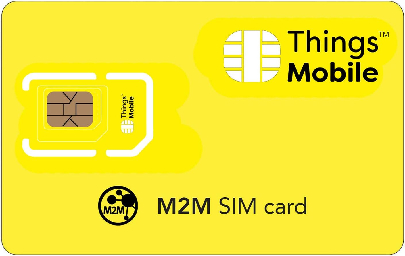 Carte SIM M2M (Machine 2 Machine) - Things Mobile - Couverture Mondiale, réseau Multi-opérateur GSM/2G/3G/4G, sans coûts Fixes, sans échéance avec des tarifs compétitifs - 10 € de crédit Inclus
