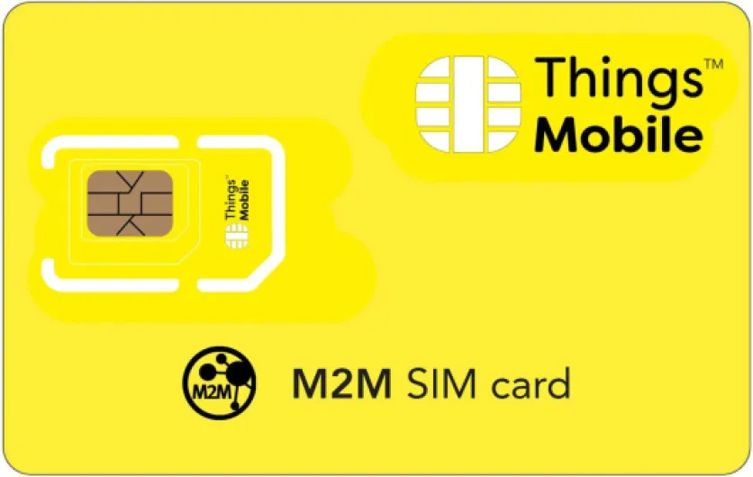 Carte SIM M2M (Machine 2 Machine) - Things Mobile - Couverture Mondiale, réseau Multi-opérateur GSM/2G/3G/4G, sans coûts Fixes, sans échéance avec des tarifs compétitifs - 10 € de crédit Inclus