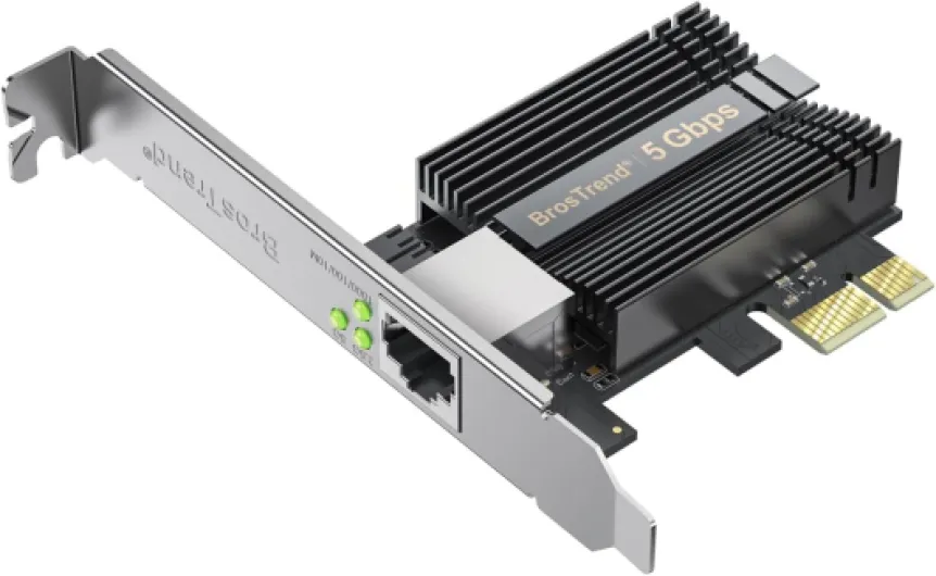 5 Gigabit Carte Reseau PCI Express, Carte Réseau 5Gb PCIe, Latence Ultra-Faible, Carte Réseau Ethernet PCIe Adaptateur, Compatible avec Windows 11/10, Windows Server 2022, Protection à Vie