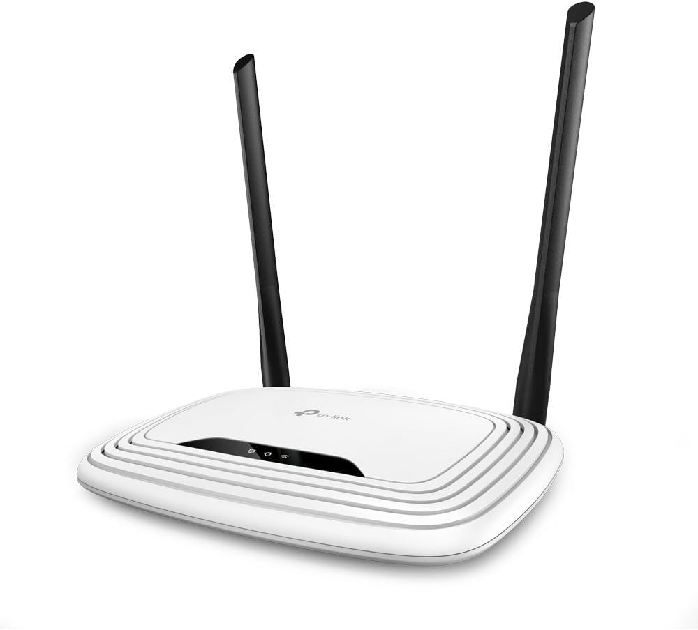 TP-Link Routeur WiFi N300 Vitesse WiFi jusqu'à 300 Mbps, WiFi bande de 2,4GHz, 5 ports (4 ports Ethernet ), 2 antennes externes, Contrôle parental, QoS, TL-WR841N Blanc Routeur - N300