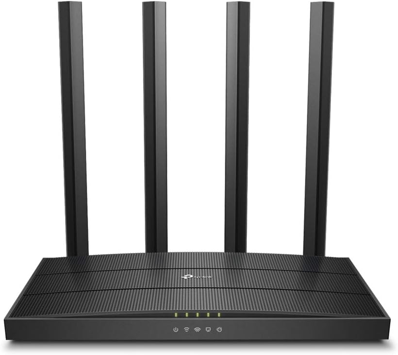 TP-Link Archer C6 Routeur WiFi, Bi-Bande AC1200Mbps, 5 Ports Gigabit, 867Mbps à 5GHz et 400Mbps à 2.4GHz, Mode Point d'Accès, Sécurité Avancée avec WPA3, MU-MIMO, EasyMesh, IPv6, Brancher et Utiliser