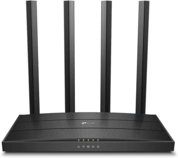 TP-Link Archer C6 Routeur WiFi, Bi-Bande AC1200Mbps, 5 Ports Gigabit, 867Mbps à 5GHz et 400Mbps à 2.4GHz, Mode Point d'Accès, Sécurité Avancée avec WPA3, MU-MIMO, EasyMesh, IPv6, Brancher et Utiliser