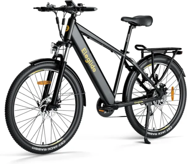 Eleglide Vélo électrique T1-27,5" - avec Batterie 13 Ah - Longue portée de 100 km - Moteur 250 W - Shimano 7 Vitesses - pour Homme et Femme - Freins à Double Disque T1.