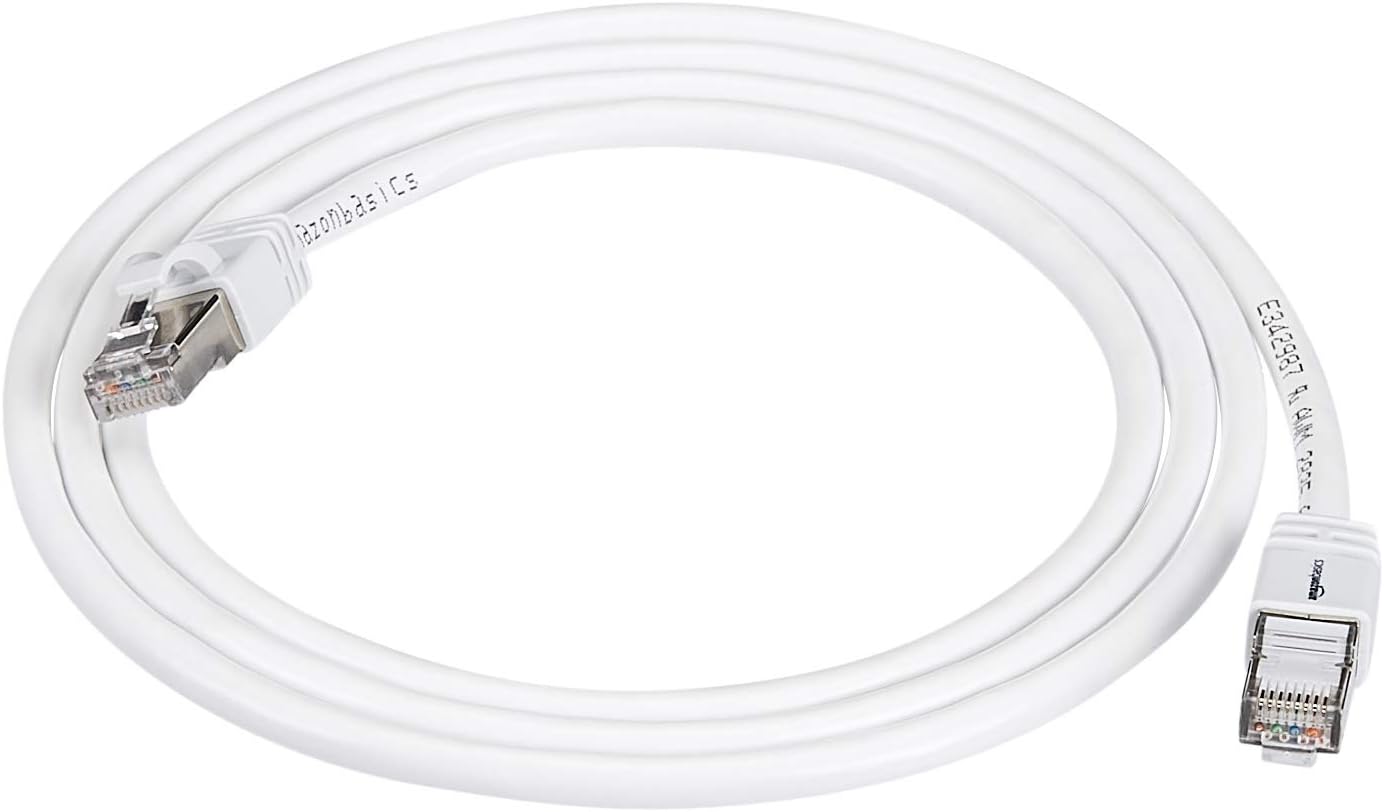 Cat 7 RJ45 Câble Internet Haute Vitesse Gigabit Ethernet Patch, 1 pièce, 1.5 m, Blanc