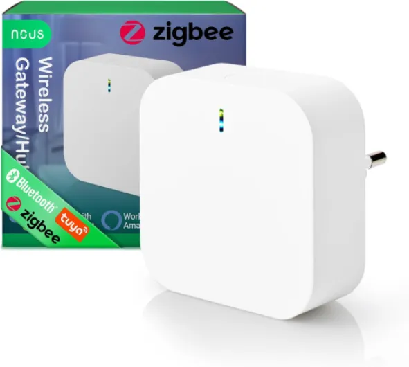 Passerelle ZigBee Prise E1, jusqu'à 128 appareils Tuya, Smart Life, ZigBee 3.0 Prises, Interrupteur, Relais, Volet Roulant, Ampoule et Rubans LED - Wi-FI 2,4 GHz