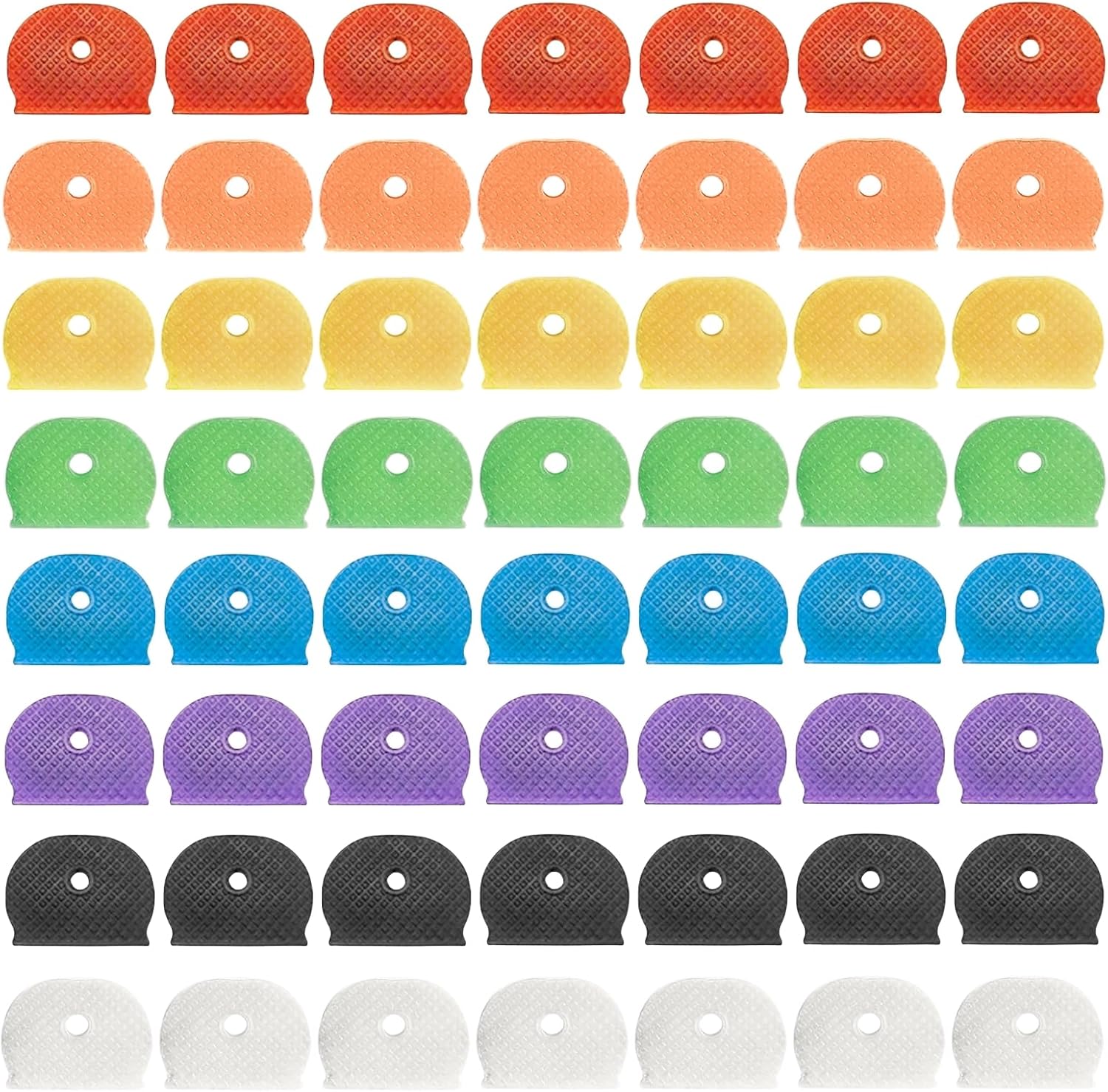 KEYRI 56 Pièces Couvres Clés, Couvre Clef Flexibles Cap Clé Colorées Étanches Couvre-Clés Étiquettes Silicone Capuchon de Clé Identifiant de Clé Couvre-Clés pour Identification Clé (56)