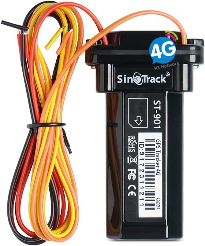 SinoTrack Voiture de traqueur GPS,ST-901L 4G Mini Dispositif de Suivi d'emplacement en Temps réel de localisateur de traqueur de GPS pour Le Taxi de Camion de Moto de Voiture