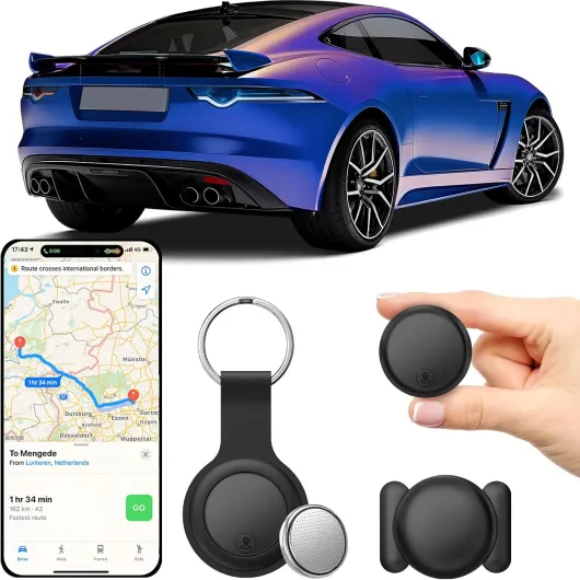 Smart Traceur Tag Tracker GPS Localisateurs D'Objets (Compatible avec iOS et Android)Traceur GPS Voiture Bluetooth,Couverture Mondiale en Temps Réel,Localisateurs Tags pour Valises/Portefeuilles/Clés