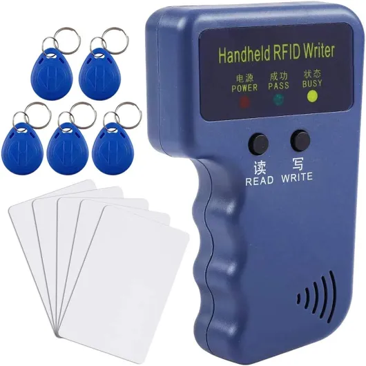 Lecteur de cartes RFID 125 kHz amélioré et cloneur, duplicateur de contrôle d'accès portable pour EM4100/T5577/EM4305, comprend 10 cartes clés inscriptibles (pas pour 13,56 MHz)