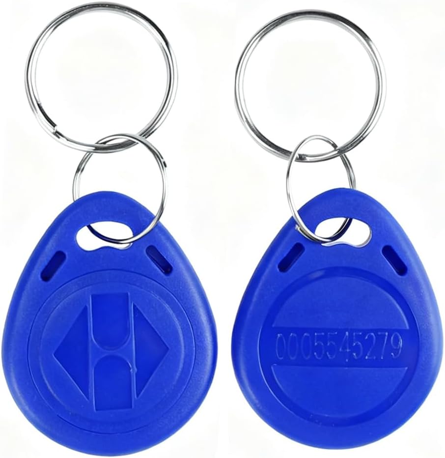 Porte-clés RFID 125 kHz - Carte d'identification de proximité - Carte de Clavier pour système de contrôle d'accès - Verrou de sécurité en Gros, Lecture Seule (Bleu) (50)