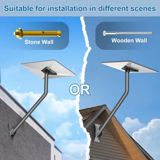 Support Starlink Gen 3, support mural/support de toit 65 CM compatible avec l'antenne parabolique standard V3 Starlink, kit de montage Starlink réglable