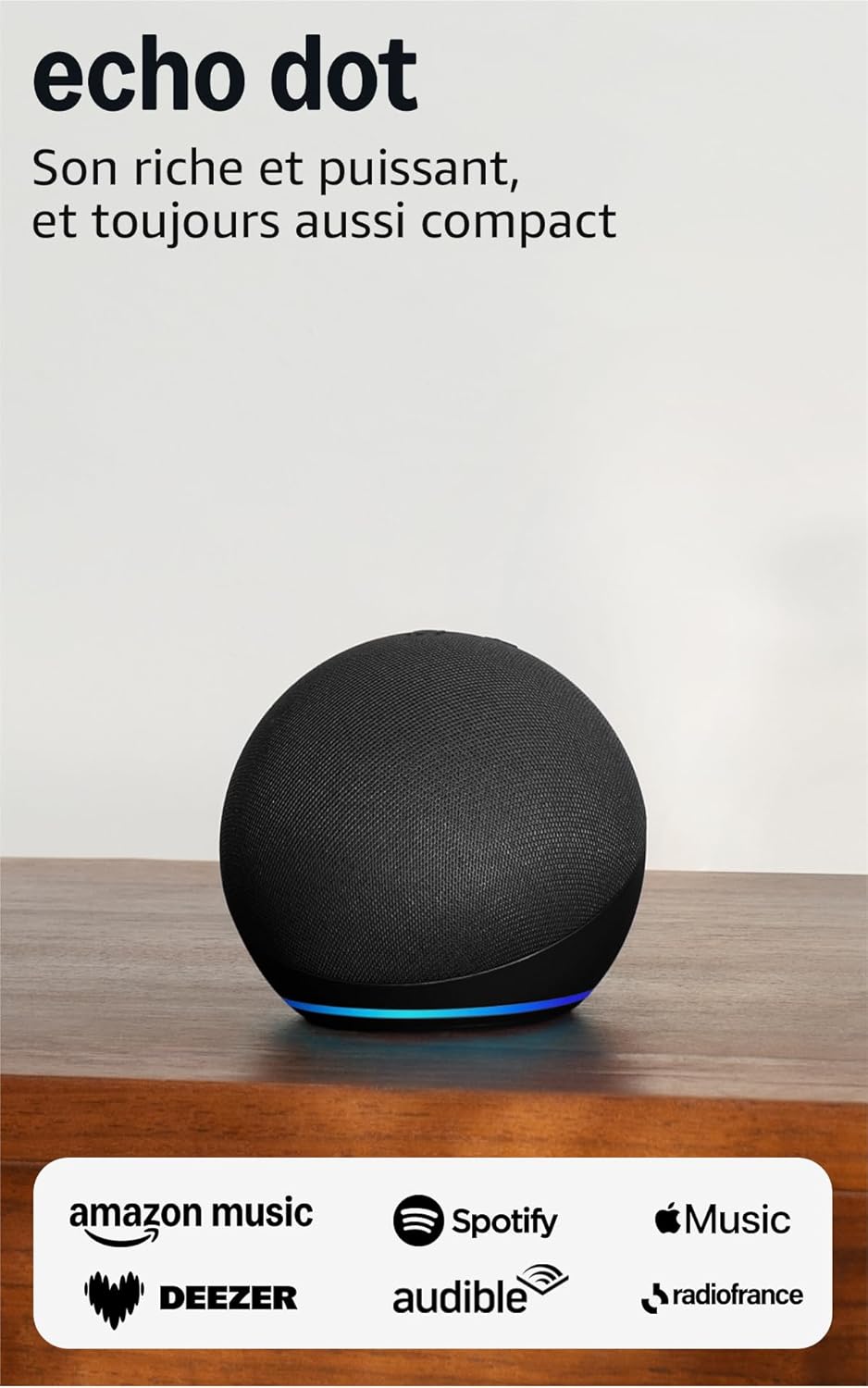 Echo Dot (Nouvelle génération) - Enceinte connectée Bluetooth et Wi-Fi au son puissant encore plus imposant, avec Alexa - Anthracite Anthracite Appareil seulement