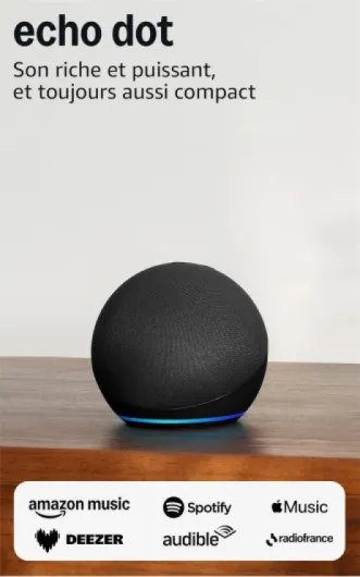 Echo Dot (Nouvelle génération) - Enceinte connectée Bluetooth et Wi-Fi au son puissant encore plus imposant, avec Alexa - Anthracite Anthracite Appareil seulement