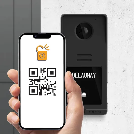 Digital Connect, Visiophone filaire connecté 7’’, Connexion 2 fils, Contrôle d’accès portail et portillon, Caméra 2K vision nocturne, ouverture par empreinte digitale, QR code, 3 ans de garantie