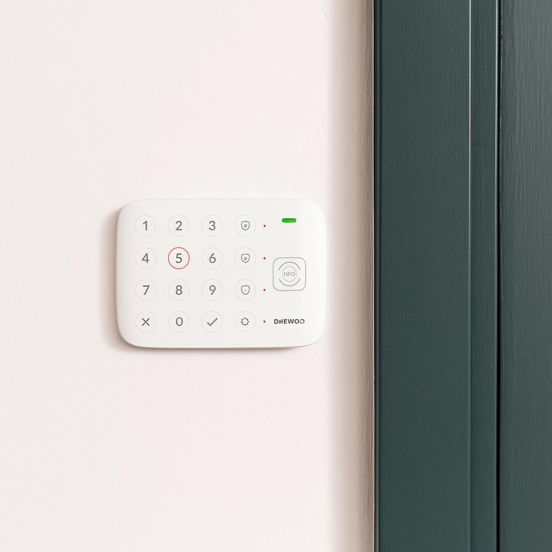 Daewoo Pack Alarme Connectée WiFi Vigilia VIG102 – Système sans Fil et sans Abonnement, Compatible Animaux, Détecteurs et Sirène Inclus + Caméra de Surveillance Full HD, Application Incluse