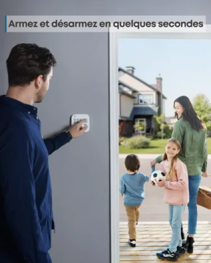 Kit Alarme Domestique 5 Pièces, Sécurité Domestique, Clavier, Détecteur de Mouvement, 2 Capteurs d'Entrée, Système d'alarme Domestique, Contrôle Via APP Unique