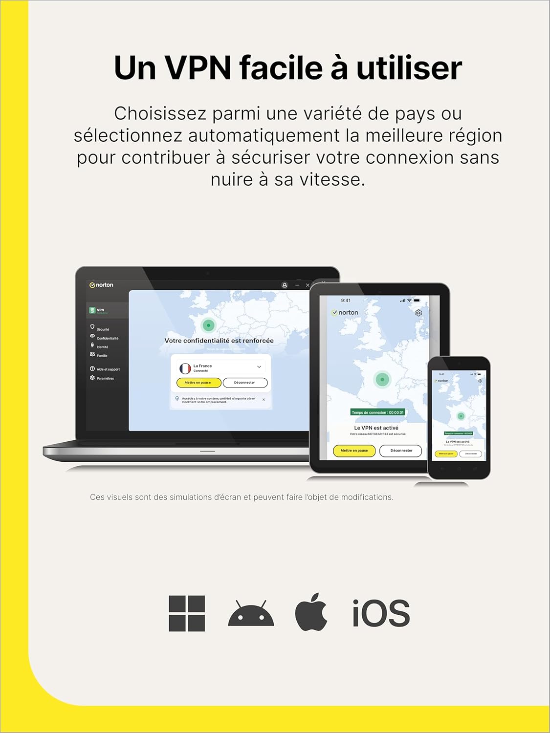 VPN Standard 2026 - 5 Appareils- 1 An d'abonnement avec renouvellement automatique │ Code d'activation - envoi par email Code d'activation - envoi par email Secure VPN 5 Appareil (1 An)