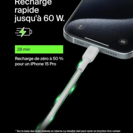 Test Belkin BoostCharge : le câble USB-C qui assure sans chichis