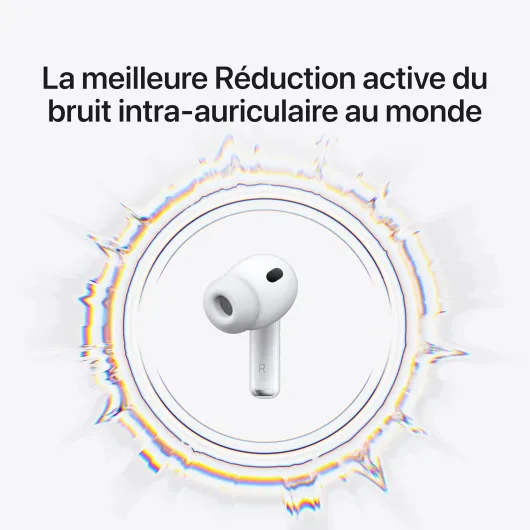 AirPods Pro 3 Écouteurs sans Fil, réduction Active du Bruit, détection de la fréquence Cardiaque, écouteurs Bluetooth, Audio Spatial, Son Haute-fidélité, Recharge USB-C