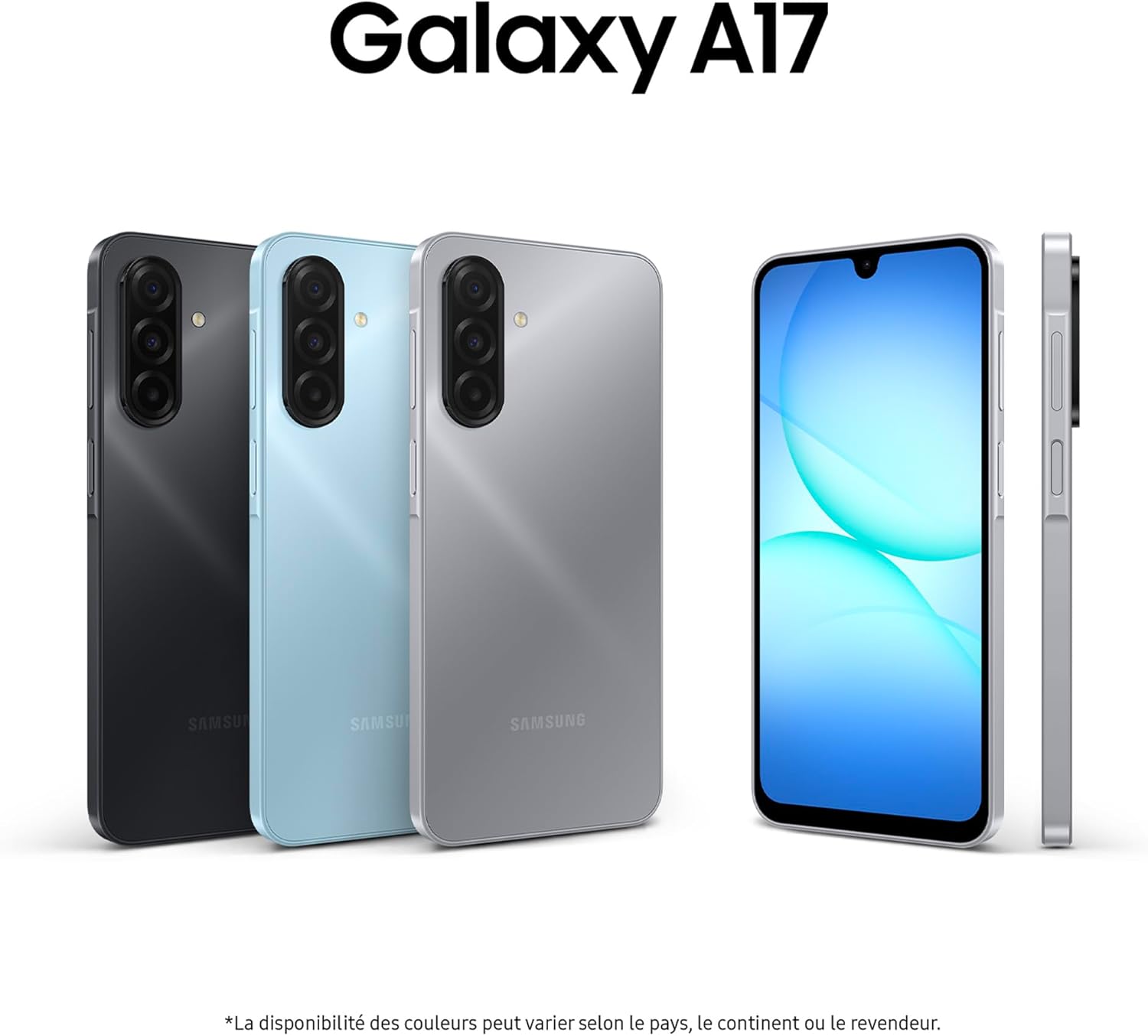 Galaxy A17 128 Go, Smartphone Android déverrouillé, écran 6,7", Batterie 5000 mAh, Bleu Clair, Version FR