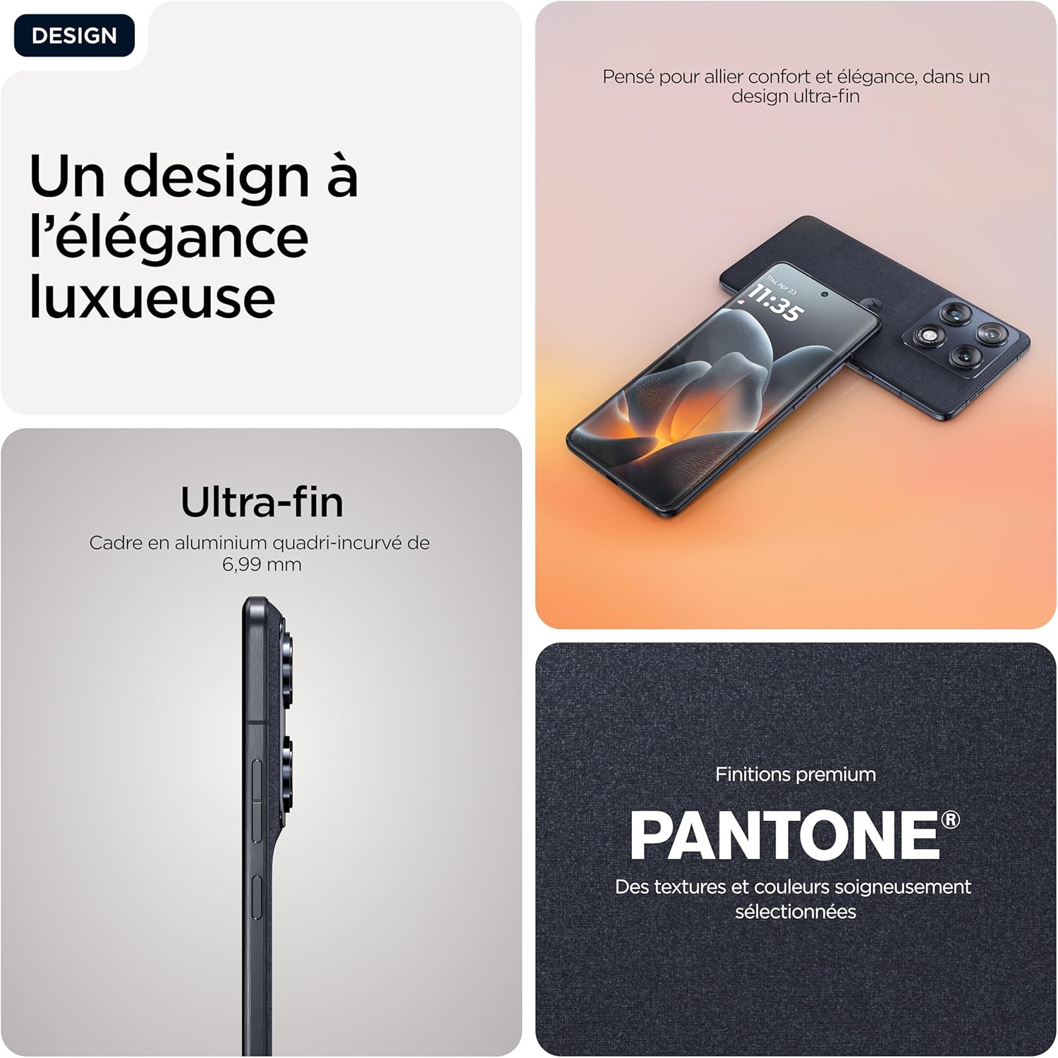 Signature 16 512 5G, Quadruple capteur 50MP, écran 6,8" Amoled, Snapdragon 8 Gen 5, 5200 mAH, Carbon (Bleu Carbone)