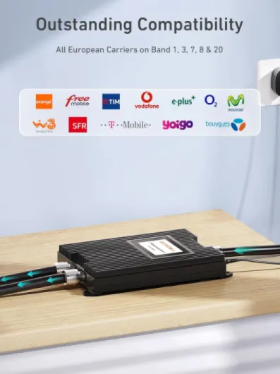 Professionnel Amplificateur 5G 4G LTE GSM pour Bande 1,3,7,8,20, Charges élevées pour Maison, Bureau et Les Grandes Surfaces, Amplificateur Reseau Mobile pour Orange SFR Bouygues Telecom Free