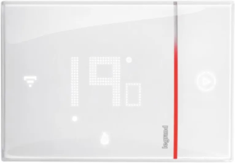 Thermostat Smarther, Montage En Saillie, Contrôle À Distance Via App Home + Control, Compatible Assistants Vocaux, Fonction Boost Pour Confort Rapide Montage saillie blanc