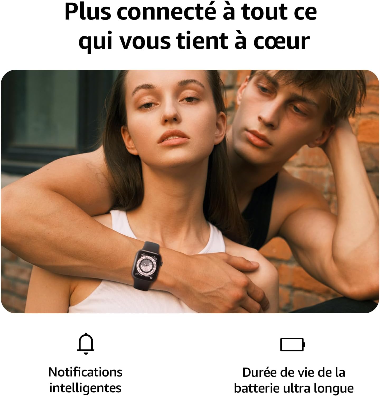 Montre Connectée Homme Femme, 1.85"HD Smartwatch avec Appel Bluetooth, Montre Connectee 140+Mode Sport Moniteur Sommeil/ Fréquence Cardiaque/Podomètre Etanche IP68 Montre Intelligente pour Android iOS Black