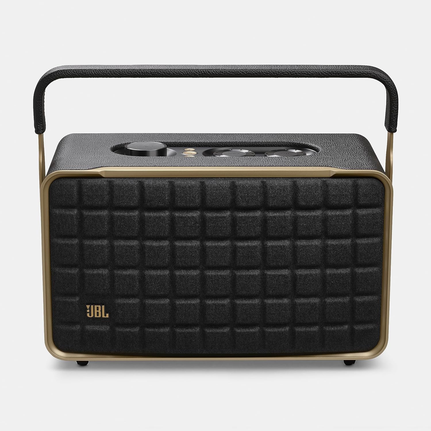 Authentics 300 Enceinte Intelligente connectée Portable avec Wi-FI, Bluetooth et Assistants vocaux, Design rétro, Noire, Prise Britannique (Type G)