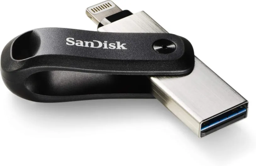 256Go iXpand Go Flash drive, Clé usb iphone, Pour iPhone/iPad, PC et Mac, Connecteurs Lightning Libérez facilement de l'espace sur votre iPhone, Sauvegardez automatiquement vos photos et Vidéo 256 Go Pivotant Everday
