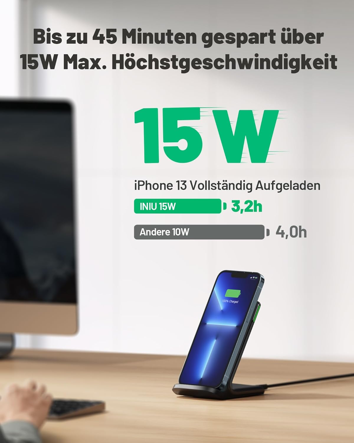 Chargeur sans Fil, [2 Pack] 15W Chargeur Induction avec Double Bobine et lumière adaptative Facile à Dormir Wireless Charger stand pour iPhone 17 16 15 14 13 12 Pro Max Samsung S23 S22 Google etc Lot de 2 Noir