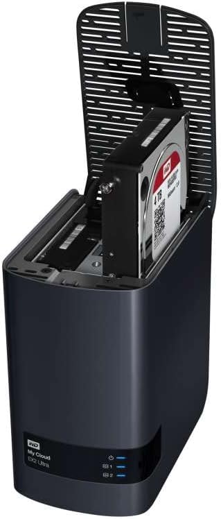 WD 0 To - Diskless My Cloud EX2 Ultra Boîtier NAS 2 baies - Stockage en réseau RAID, synchronisation de fichiers, streaming, serveur média 0 To (sans disques)