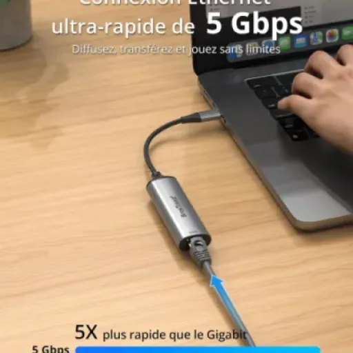 Test BrosTrend USB-C 5Gb Ethernet : un adaptateur réseau qui fait le job sans chichi