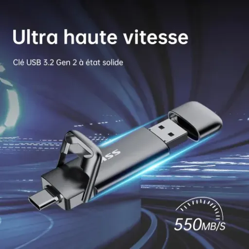 Test SSK SSD Externe 256 Go : une petite clé SSD USB-C/USB-A qui fait le job sans se ruiner