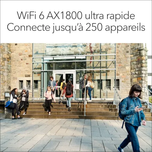 Repeteur WiFi Exterieur (WAX610Y) Point d'accès WiFi 6 Bi-Band AX1800, Jusqu'à 250 appareils, Ethernet 2.5G, IP55 Résistant aux Intempéries, Gestion à Distance Insight, Alimenté en PoE+ WiFi 6 - AX1800 - Exterieur