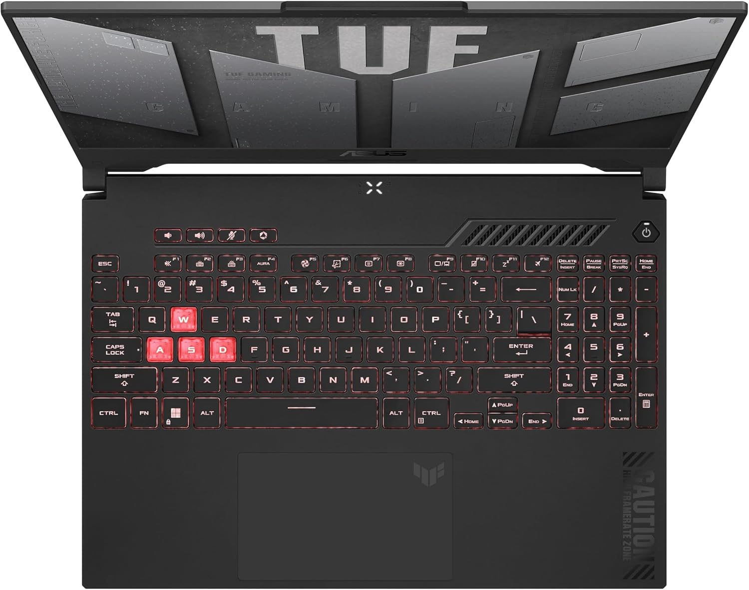 TUF Gaming A15-TUF507NV-LP220W 15.6 Pouces FHD 144Hz PC Portable (AMD Ryzen 5 7535HS 4.55 GHz, 16Go DDR5, 1To SSD, NVIDIA GeForce RTX 4060 TGP 140W, Windows 11 Home) – Clavier AZERTY