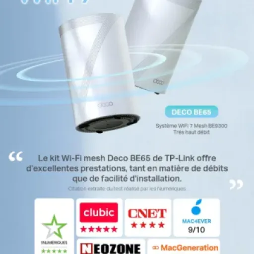 Test TP-Link Deco BE65 (3-pack) : le WiFi 7 qui stabilise enfin tout le réseau de la maison