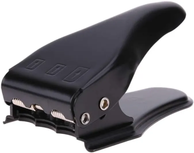 Découpe Carte SIM 3 en 1 (Standard, Micro, Nano) avec Adaptateur et Aiguille d'Éjection pour Tous Téléphones Mobiles Compatible avec iPhone Samsung Sony Huawei Motorola etc - 1x