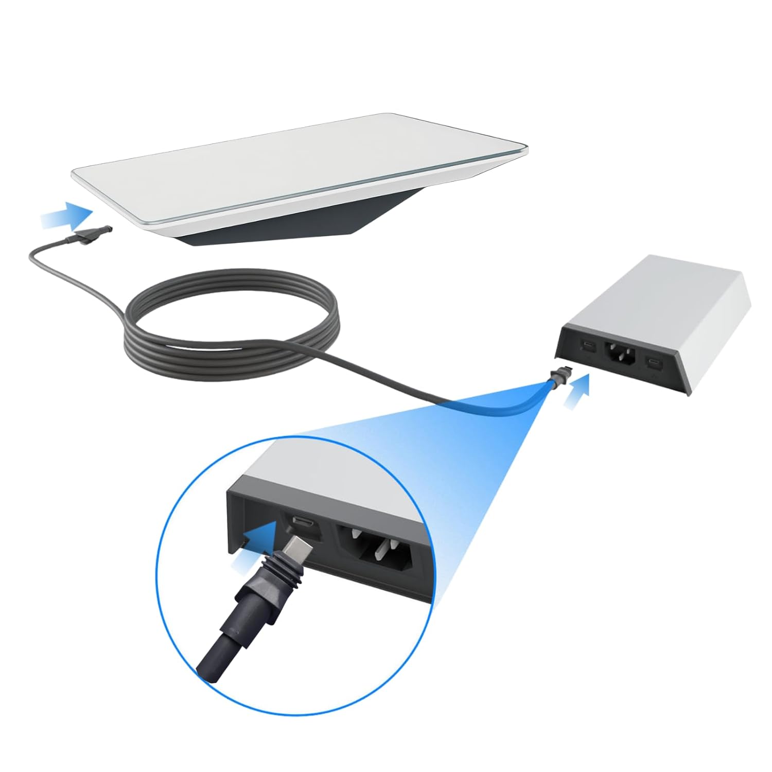 Câble pour Starlink plat haute performance 10 m, connecteurs étanches, compatible avec antenne et alimentation Starlink Flat haute performance, durable et fiable pour bateaux et 10M/33FT