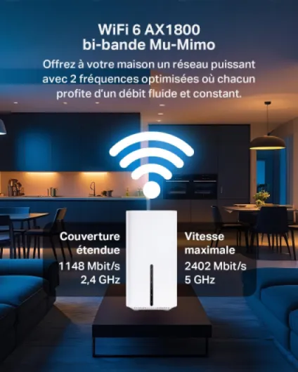 TP-Link Archer NX500 Routeur 5G Wi-FI 6 AX3000Mbps Bi Bande Jusqu’à 4,67 GB/s, Port WAN/LAN Gigabit + 2 Ports LAN, Jusqu’à 64 Appareils, EasyMesh, Compatible Toutes Les Cartes SIM des opérateurs AX3000, 5G